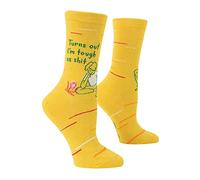 Blue Q Women's Novelty Crew Socks (fit women's shoe size 5-10), Turns Out I'm Tough as, One Size