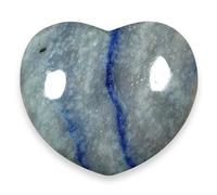 Blue Quartz Crystal Heart ~45mm