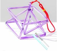 Blue Quartz Crystal Singing Pyramid Mokaba Merkaba for Chakra Healing, Sound Therapy, Meditation, Yoga Gift
