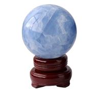 Blue Quartz Magic Sphere Celestite Crystal Ball Feng Shui Home Decor Divination Ornament Rare for Decoration,8~9cm