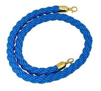 Blue Queue Barrier Rope with Carabiner Hooks 1/1.5/2/2.5/3m Length Ideal for Hotel Line Control Sturdy Post Ropes for Effective Crowd Management