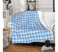 Blue Rabbit Monkey Flannel Fleece Throw Blanket 80"X60" Ultra-Soft Cozy Fluffy Lightweight Blanket Fuzzy Plush Blanket for Couch Bed Sofa Home Bedroom Living Room Decor