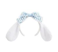 Blue Rabbit Plush Hairband, Big-Eared Kawaii Headpiece - Cute Cosplay Accessory for Halloween, Christmas & Birthday Parties