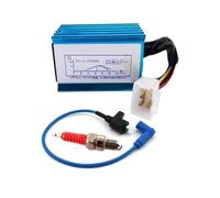 Blue Racing Ignition Coil + 5 Pin AC CDI + Spark Plug For 50 70 90 110 125 140 150 160 Cc ATV Quad Pit Dirt Bike Motorcycle Ignition Coil Kit