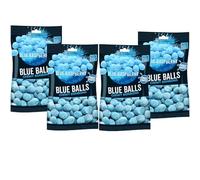 Blue Raspberry Bon Bons Sweets Bag 110g - Chewy Bonbons Blue Balls - tng (4 x Bags)