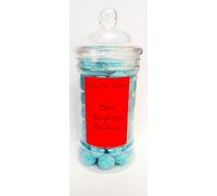 Blue Raspberry Chewy BonBons Sweets Gift Jar by Dolci Di Lechlade Classic British Retro Traditional Sweet Shop Candy Bon Bons
