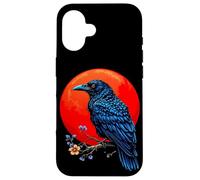 Blue Raven Red Moon Case for iPhone 16