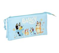 Blue Ready - Triple Pencil Case, Children's Pencil Case, Ideal for School Age Children, Comfortable and Versatile, Quality and Resistance, 22 x 3 x 12 cm
