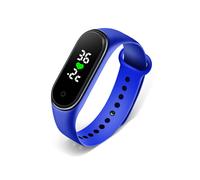 (Blue) Real-time Body Temperature Detection Time Display Smart Watch Wristband