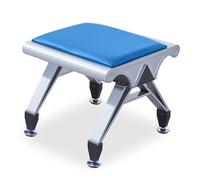 Blue Reception Bench Chair for Office Waiting Room PU Leather ArmrestFree Steel Frame Ideal for Airport Bank Hospital Market School Seating