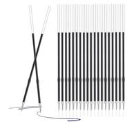 Blue Reception Pen Ink Refills, Medium Nib Biro Refills for Retractable Pen, 0.7mm Pen Refills Ballpoint for Reception Office Home School (10)