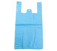 Blue Recycled Vest Style Plastic Carrier Bags - 11" x 17" x 21" - (1 box = 1000 bags)