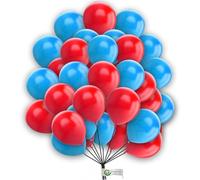 Blue & Red 10 Inch Balloons Pack of 30Pcs for Garland, Arch, Party Decorations, Birthday and Wedding