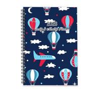Blue Red Aeroplanes Diary 2026 A5 To Do List Notebook Notepads Diary for Women Notebook for Holiday Week To View Monthly Year Planner with Dotted Line Note Page Slim