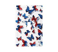 Blue Red Butterfly Wall Plate 1 Gang Toggle Light Switch Cover Single Toggle Faceplate Decor 3X5 in