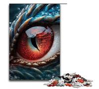 Blue Red Dragon Eye Piece Puzzle Wooden Jigsaw Perfect for Teenagers Family Bonding Brain Teaser & DIY Home Decor Gift 1000 PCS(75x50cm)