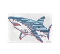 Blue Red Ocean Hunters Sketch Sketch Art Jigsaw Puzzle for Adults Impossible Hard Difficult Challenging Puzzle 500 Piecing