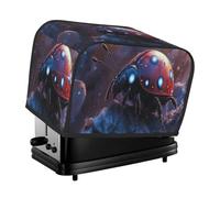 Blue-Red Seven-Spotted Ladybug Toaster Cover 2 Slice Kitchen Small Appliance Covers With Pockets Dust And Fingerprint Protectio