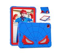 (Blue Red, Tab A8 10.5 2021) Heavy Duty Super Hero Kids Safe Silicone TPU PC Ha