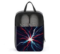 Blue Red White Lightning Shoe Bag for Travel Daily Use Anti-dust Storage Carrier Golf Shoe Pouch