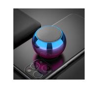 (Blue red) Wireless Bluetooth 5.0 Speaker Hi-Fi Stereo 360 Surround Sound Bass Boombox Mini Portable Soundbar with Mic