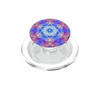 Blue Red Yellow Flame Metatron Cube Mandala Shapes Mania PopSockets PopGrip for MagSafe