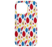Blue Red Yellow Stars Cheerleader Megaphone Pom Poms Case for iPhone 14 Pro Max
