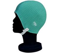 Blue Reef Bubble Pimple Effect Dark Shades Single Solid Colour Ladies Classic Retro Swimming Hat Swim Cap One Size Average Adults Adjustable Strap (Dark Green)