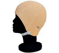 Blue Reef Bubble Pimple Effect Light Shades Single Solid Colour Ladies Classic Retro Swimming Hat Swim Cap One Size Average Adults Adjustable Strap (Pastel Peach)