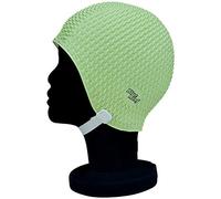 Blue Reef Bubble Pimple Effect Light Shades Single Solid Colour Ladies Classic Retro Swimming Hat Swim Cap One Size Average Adults Adjustable Strap (Pastel Green)