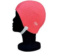 Blue Reef Bubble Pimple Effect Single Solid Colour Ladies Classic Retro Swimming Hat Swim Cap One Size Average Adults With Adjustable Strap (Hot Pink)