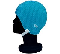 Blue Reef Bubble Pimple Effect Single Solid Colour Ladies Classic Retro Swimming Hat Swim Cap One Size Average Adults With Adjustable Strap (Teal)