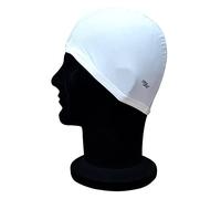 Blue Reef Elasticated Spandex Stretchy Anti Tear Easy Fit Plain Non Waterproof Deluxe Pull On Swimming Hat Swim Cap One Size Suitable For All Ages 3+ Years (White)
