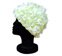 Blue Reef Leo Floral Ladies Classic Retro 3D Flower Petal Plain One Colour Pretty Stylish Vintage Swimming Hat Swim Cap One Size Adults (Pale Green)