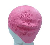 Blue Reef Moulded 3D Rubber Embossed Kids Cheeky Animal Design Strapless Swimming Hat Swim Cap Children’s 3-7 Years Original Vintage Style (Pink Monkey)