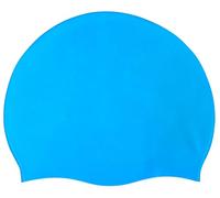 Blue Reef Stretchy Silicone Unisex Women Men One Piece Swimming Hat Swim Cap Plain Unbranded Fluo Dark Pastel Colours One Size Adults 8+ Years Easy Pull On Swim Hat (Light Blue BV)