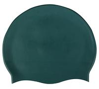 Blue Reef Stretchy Silicone Unisex Women Men One Piece Swimming Hat Swim Cap Plain Unbranded Fluo Dark Pastel Colours One Size Adults 8+ Years Easy Pull On Swim Hat (Dark Green)