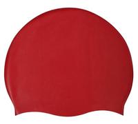 Blue Reef Stretchy Silicone Unisex Women Men One Piece Swimming Hat Swim Cap Plain Unbranded Fluo Dark Pastel Colours One Size Adults 8+ Years Easy Pull On Swim Hat (Red)