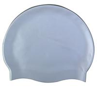 Blue Reef Stretchy Silicone Unisex Women Men One Piece Swimming Hat Swim Cap Plain Unbranded Fluo Dark Pastel Colours One Size Adults 8+ Years Easy Pull On Swim Hat (Silver)