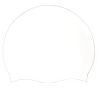 Blue Reef Stretchy Silicone Unisex Women Men One Piece Swimming Hat Swim Cap Plain Unbranded Fluo Dark Pastel Colours One Size Adults 8+ Years Easy Pull On Swim Hat (White)