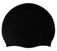 Blue Reef Stretchy Silicone Unisex Women Men One Piece Swimming Hat Swim Cap Plain Unbranded Fluo Dark Pastel Colours One Size Adults 8+ Years Easy Pull On Swim Hat (Black)