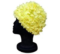 Blue Reef Virgo Floral Ladies Classic Retro 3D Flower Petal Plain One Colour Pretty Stylish Vintage Swimming Hat Swim Cap One Size Adults (Yellow)