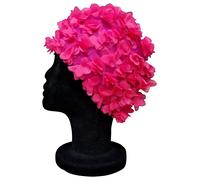 Blue Reef Virgo Floral Ladies Classic Retro 3D Flower Petal Plain One Colour Pretty Stylish Vintage Swimming Hat Swim Cap One Size Adults (Cerise)