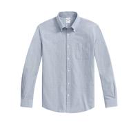 Blue Regular Fit Oxford Cloth Friday Sport Shirt with Polo Button Down Collar - male - Brooks Brothers - Casual Shirts - Blue - L - Shirts L