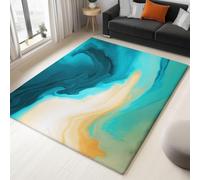 Blue Rendering Non-Slip Flannel Rug 60x90 cm Area Rugs 3D Abstract Style Soft Low Pile Indoor Carpet Suitable for Entrances Foyer Hallways and Front Door Mats (2x3ft) b-927
