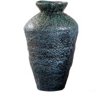 Blue Resin Vase Neo Classical Design for Artificial Flowers Home Decor Table Centerpiece Living Room Entryway 18.3x15.1cm(High-style M)