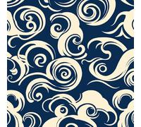 Blue Retro Floral Peel and Stick Wallpaper 0.4×5 m Removable Self Adhesive Geometric Contact Paper Sticky Back Thicken Waterproof Matte Wall Paper for Living Room Bedroom Furniture Decorate