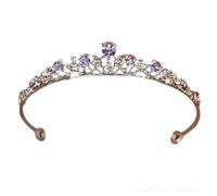 Blue rhinestone minimalist Wedding Tiaras and Crowns for Women,Crystal Rhinestones Queen Tiara Princess Crown Birthday Tiara Headbands for Wedding Prom Bridal Party Blue adjustable