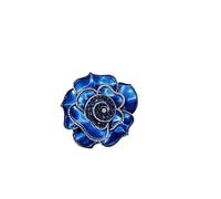 Blue Rhinestone Rose Flower Brooch Crystal Flower Brooch Pin Plant Elegant Badge Pin Wedding Bridal Party Jewelry Gifts