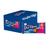 Blue Riband Milk Chocolate Wafer Biscuit Bar Multipack 6 Pack PMP 1.25